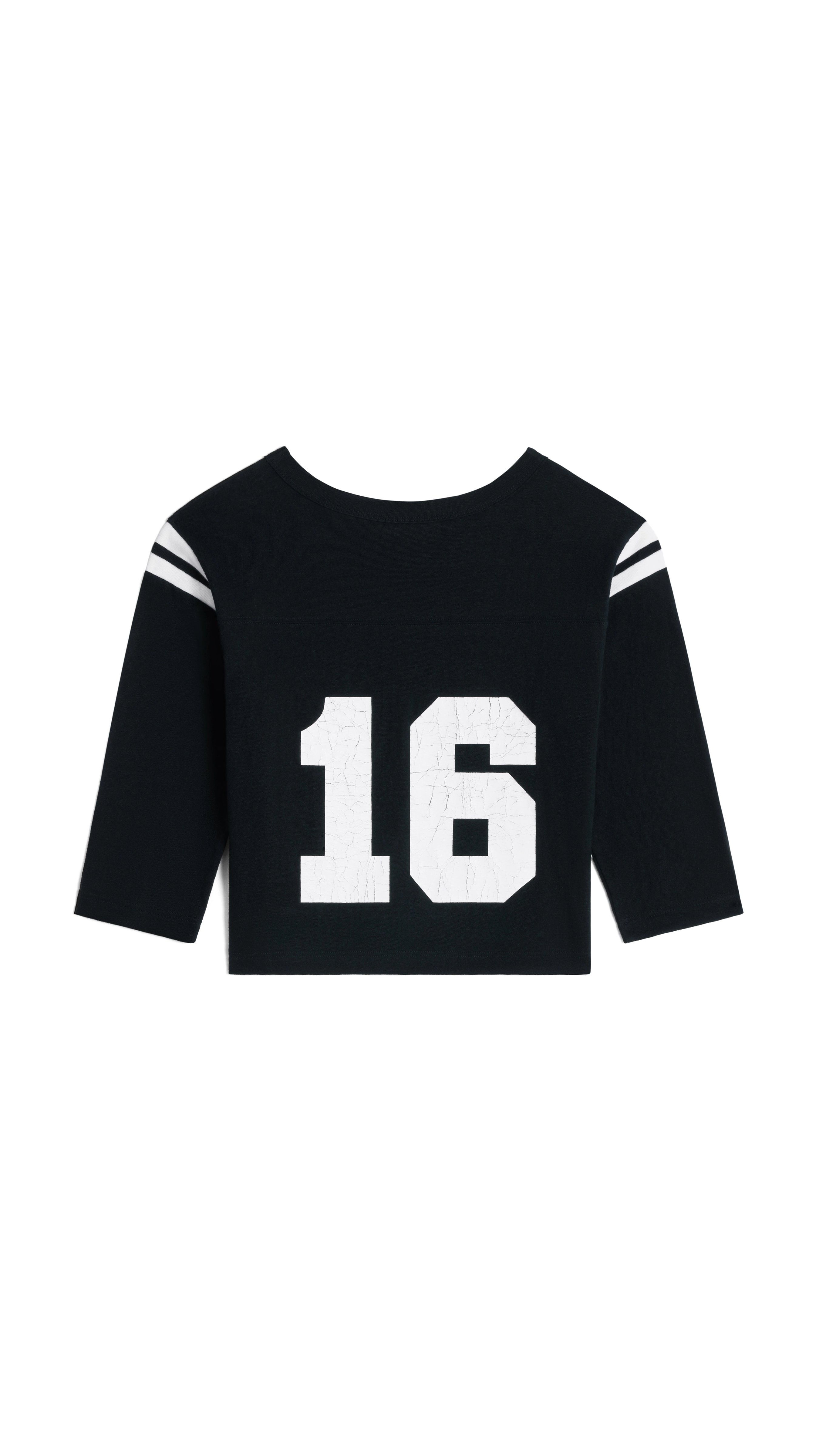 Boxy Team T-shirt in Cotton Jersey - Black/White