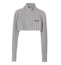 Cropped Wool and Cashmere Cardigan
