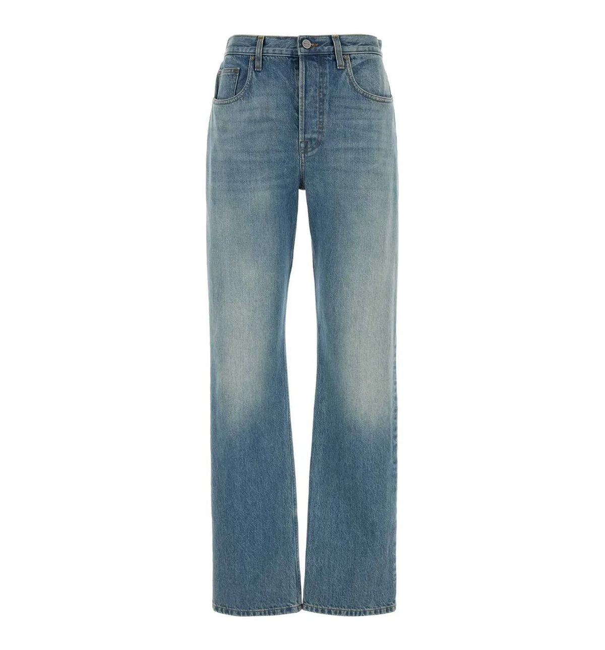 Straight-Leg Denim Jeans