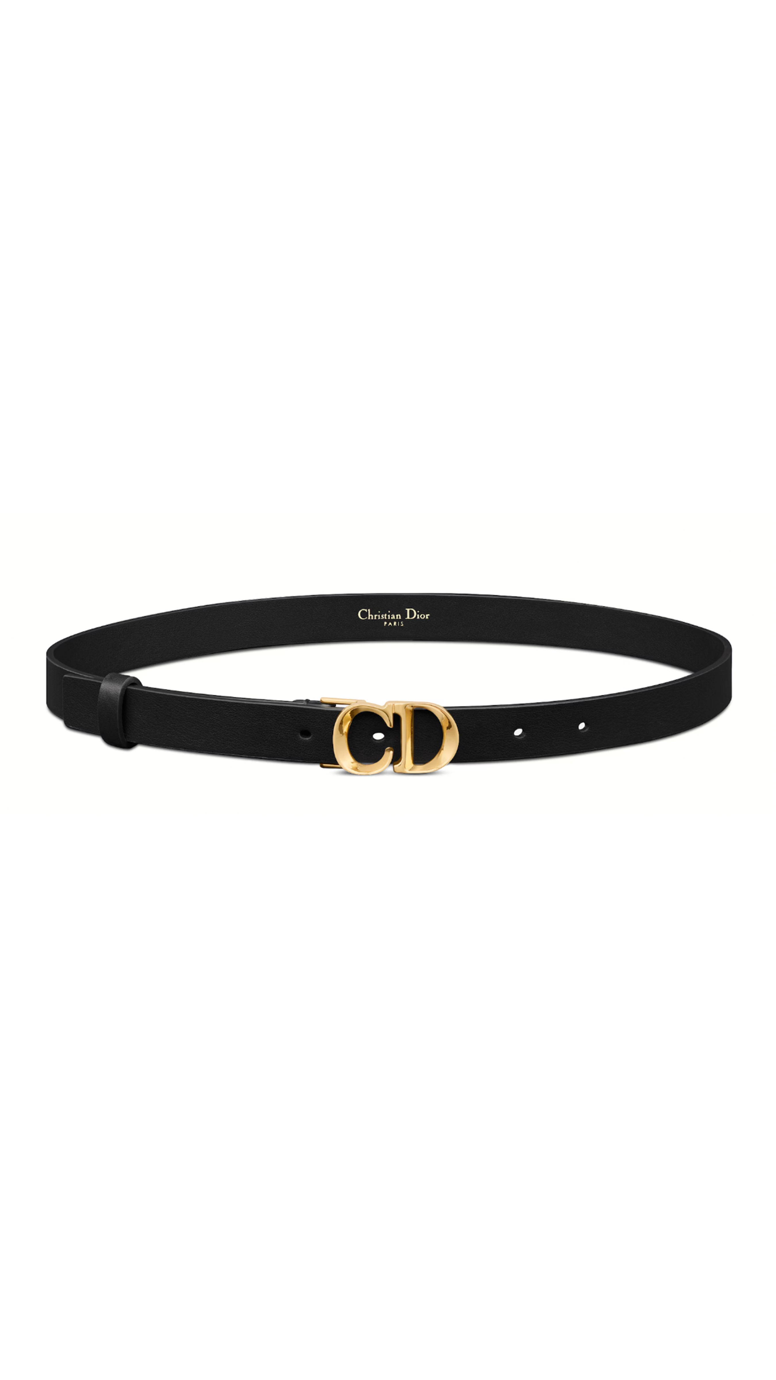 C'est Dior Smooth Leather Belt - Black