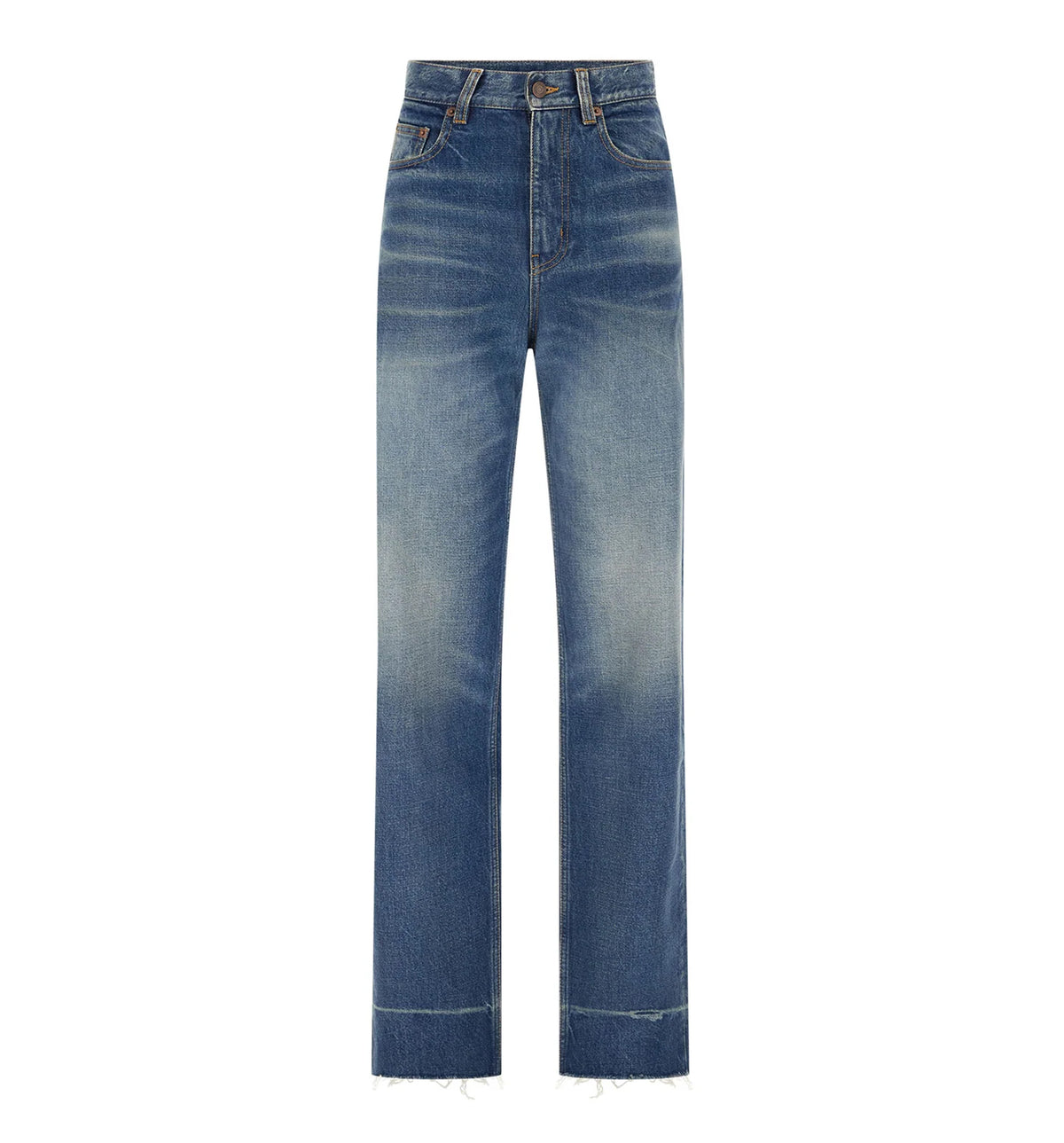 Frayed-hem jeans