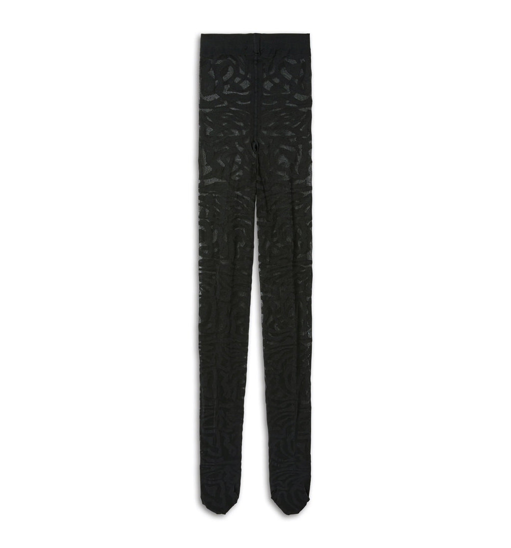 Labirinto Print Jacquard Tights