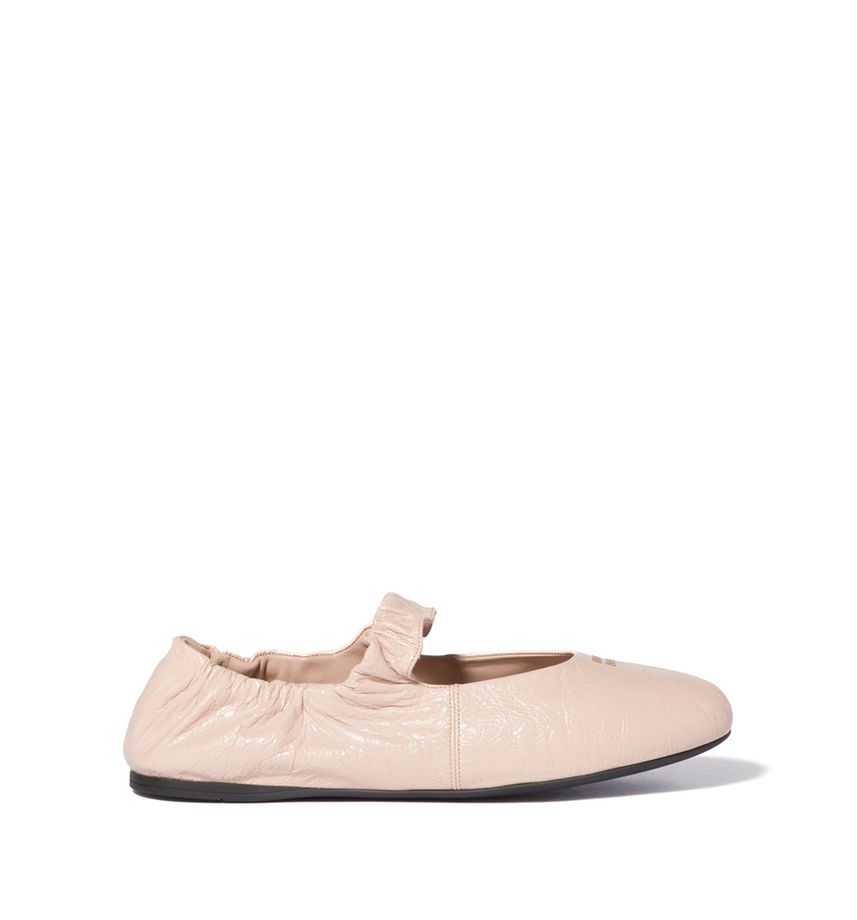 Ruches nappa leather ballerinas
