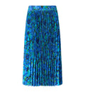 Printed silk crêpe de chine midi skirt