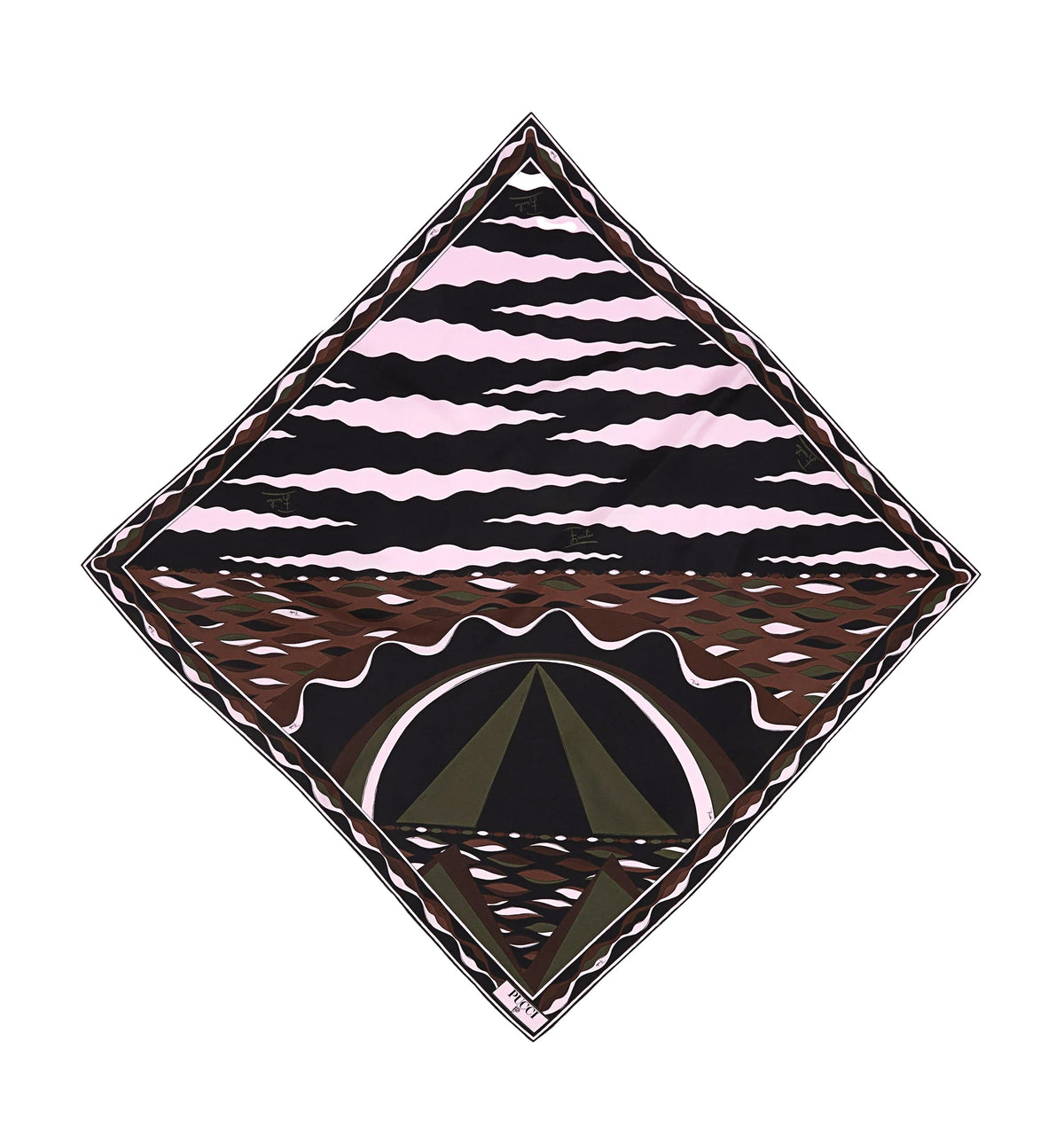 Mixed Print Silk Scarf