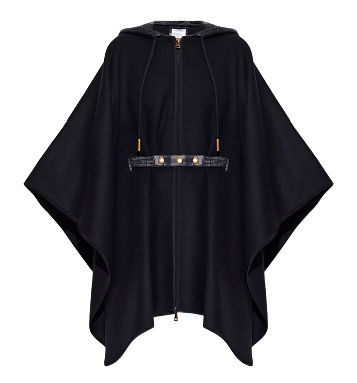 Padded Wool Blend Cape