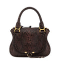 Printed leather small Marcie shoulder bag