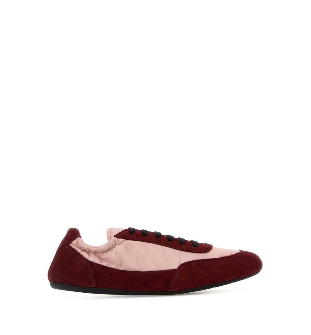 Collapse Re-Nylon And Suede Sneakers