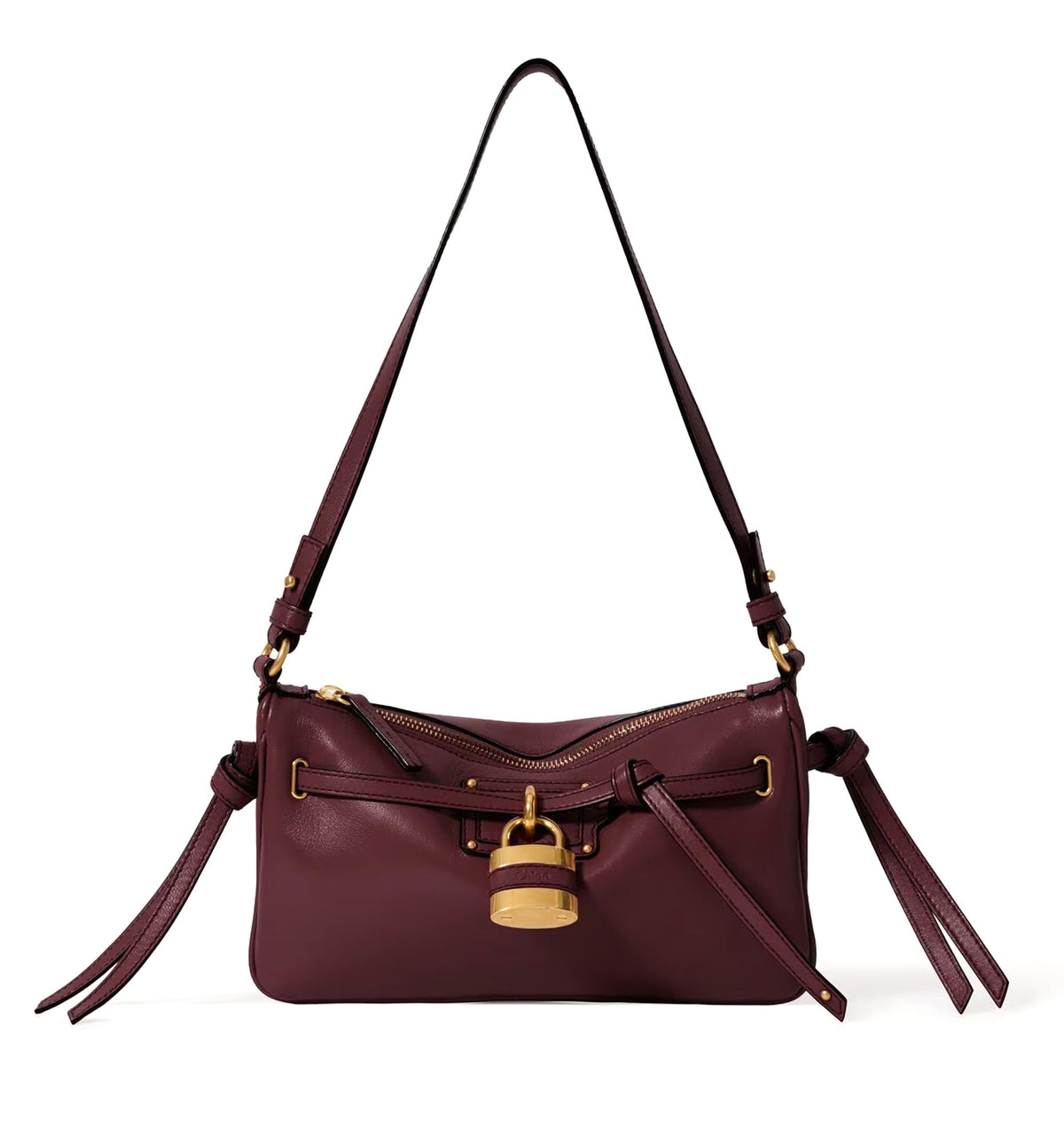 Mini Paddington Sling pouch with strap in soft leather