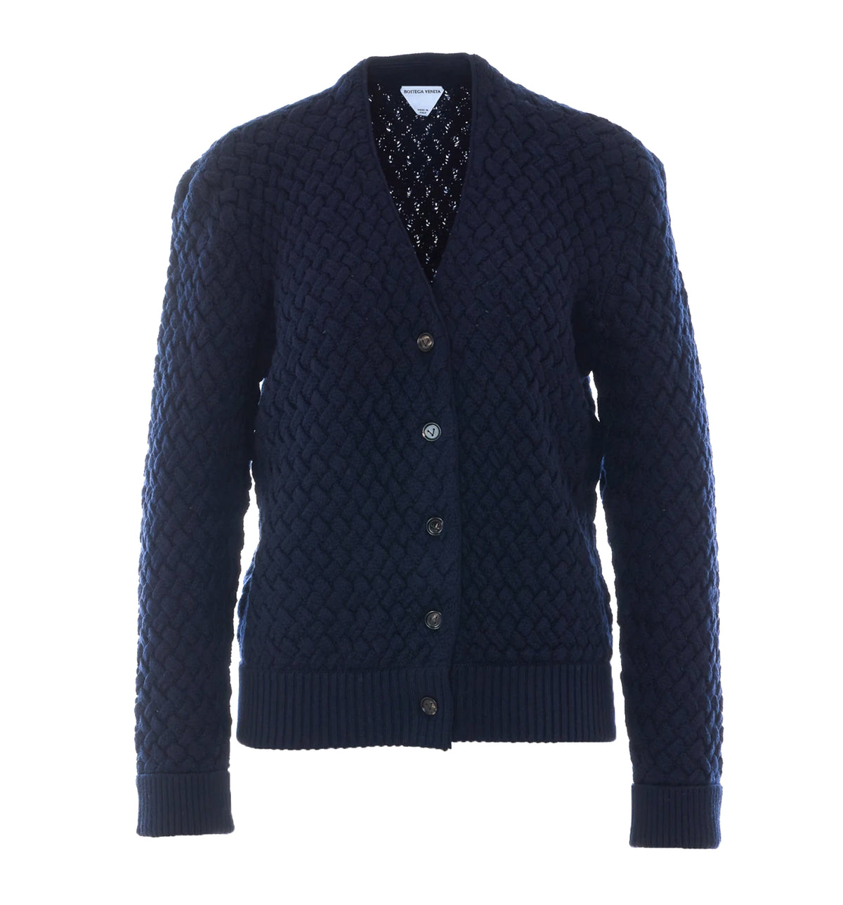 Midnight Blue Intrecciato Cardigan
