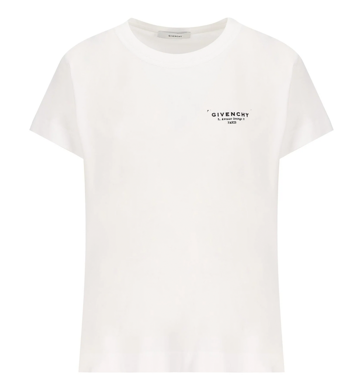 T-Shirt In Cotton With Givenchy Stamp Print