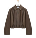 Draped Jacket In Nappa Calfskin