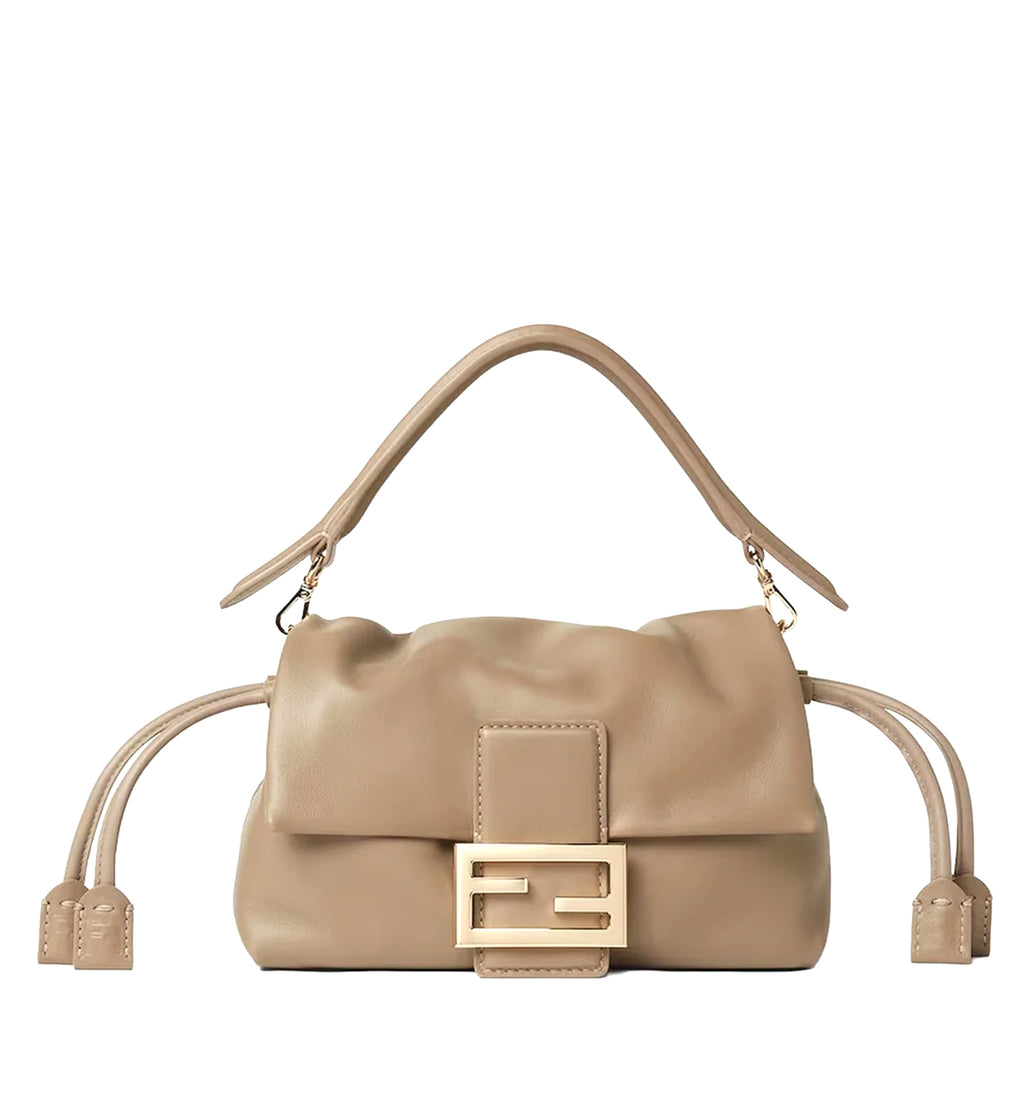 Baguette Soft Small Dove Gray Nappa Leather Mini Bag