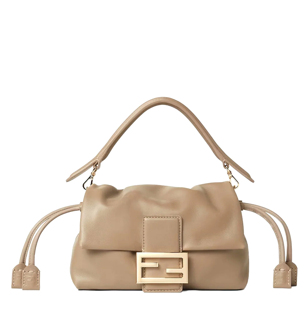 Baguette Soft Small Dove Gray Nappa Leather Mini Bag
