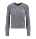 V-neck wool cardigan