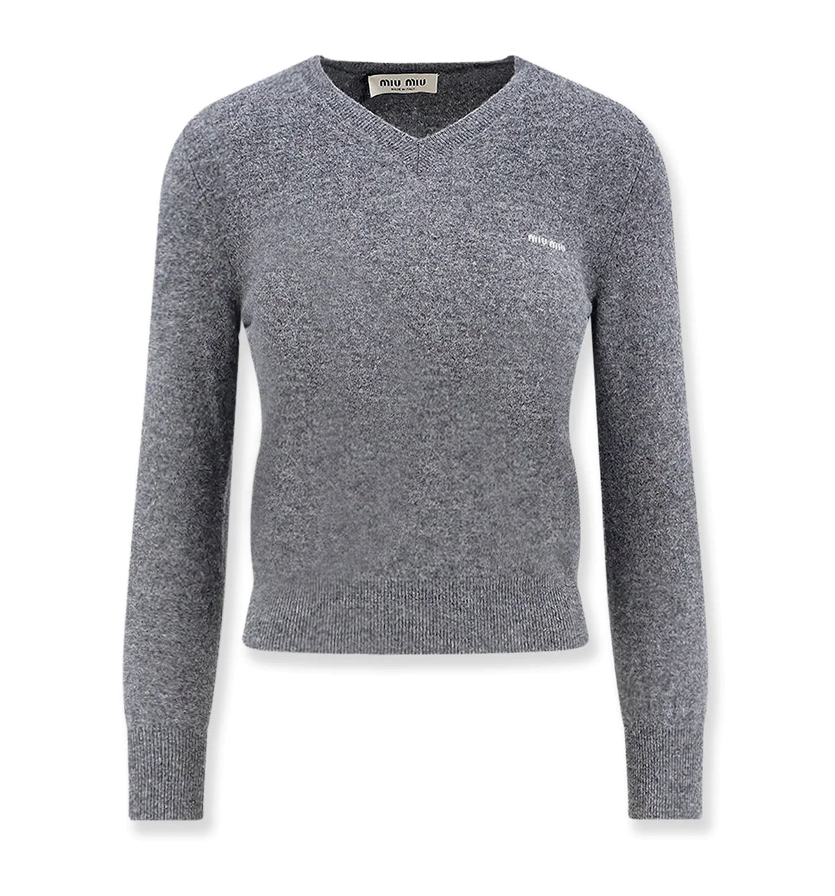 V-neck wool cardigan