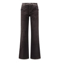 Flared cotton denim pants with Horsebit