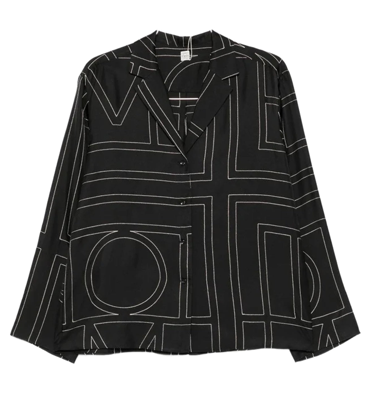 Monogram Silk Pajama Shirt