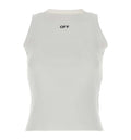 White Stretch Cotton Tank Top
