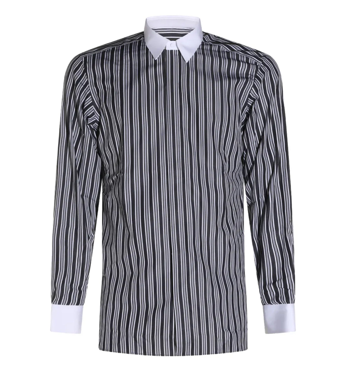 Vertical-stripe Long-sleeve Shirt