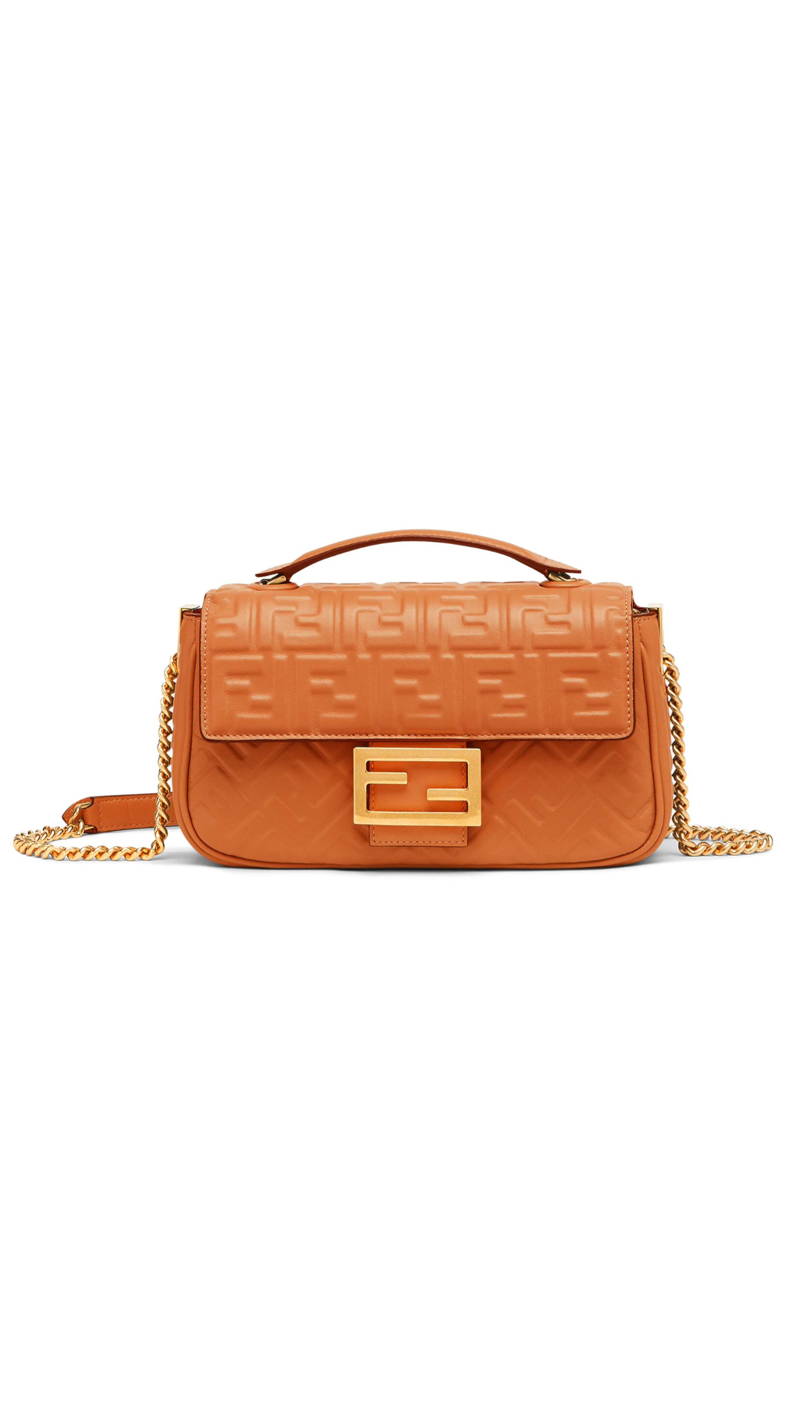 Baguette Chain Midi Bag - Caramel