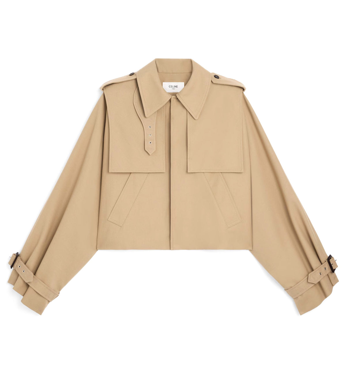 Jacket In Cotton And Wool Gabardine
