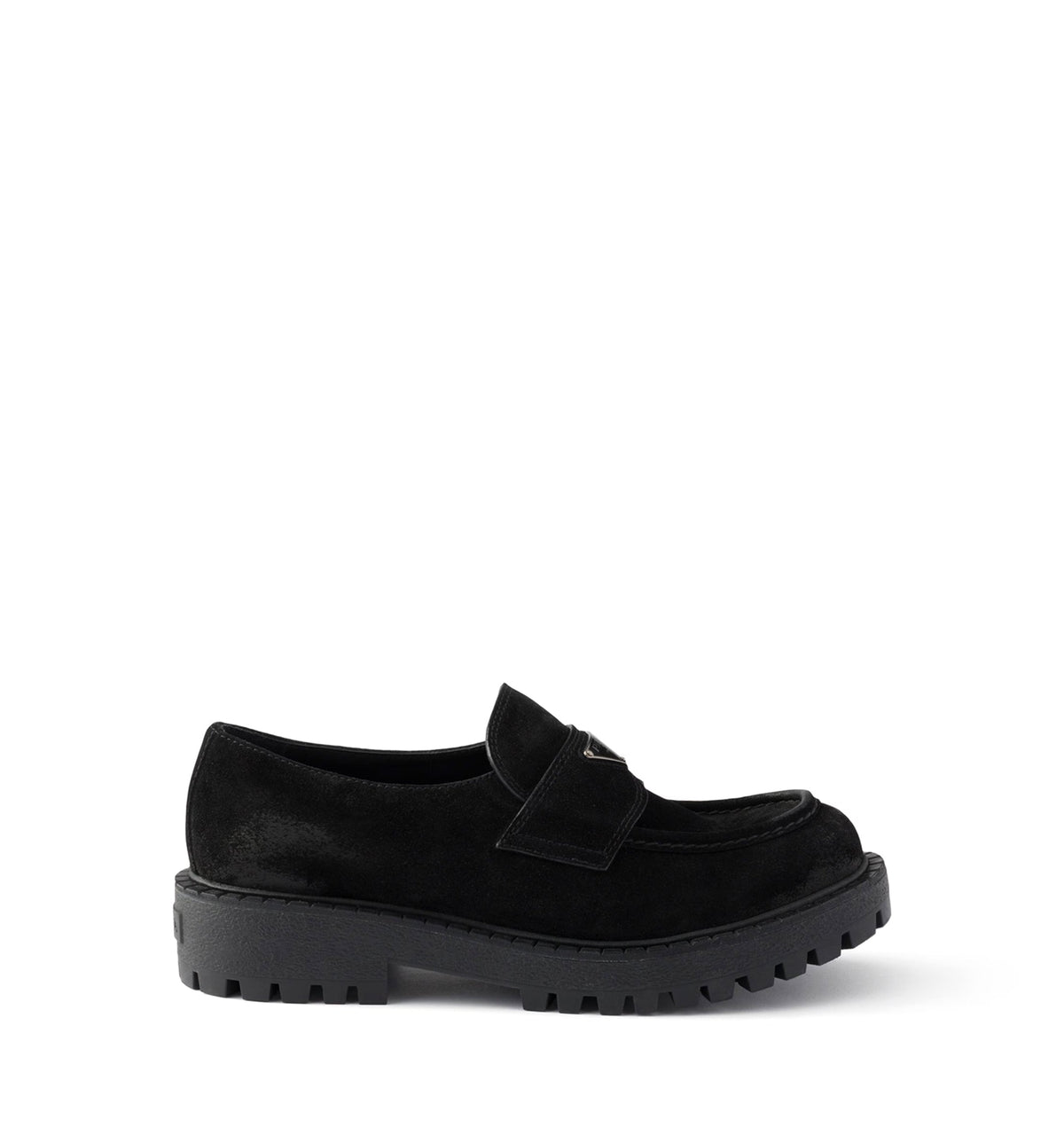 Aged suede loafers