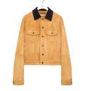Trucker Jacket in Suede Goat Skin