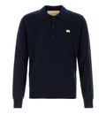 Midnight Blue Wool Polo Shirt