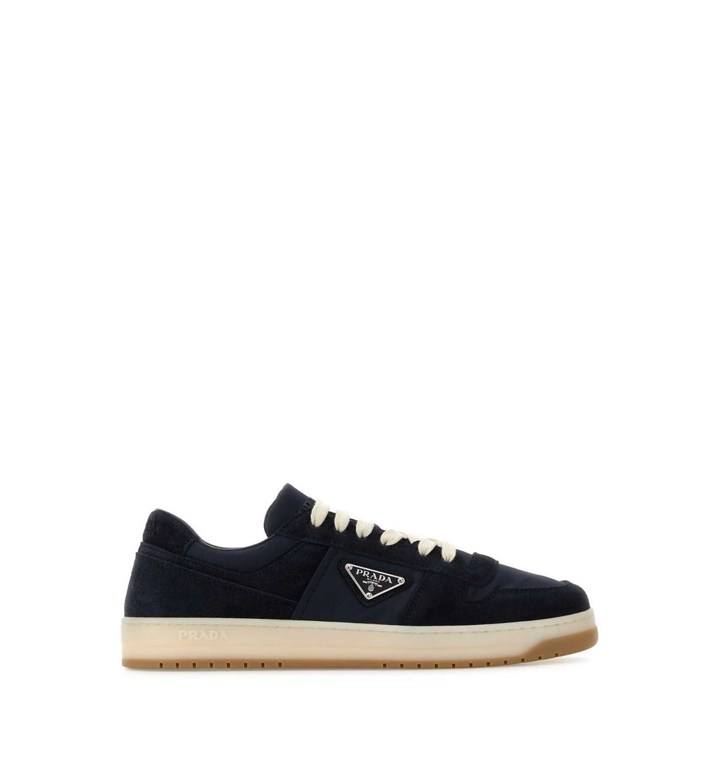 Two-Tone Canvas And Suede Downtown Sneakers