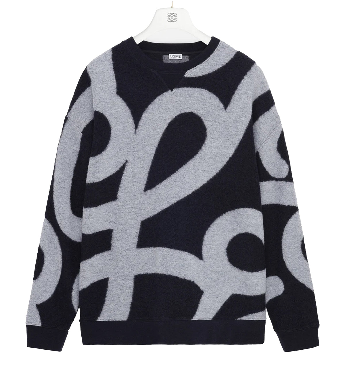 Sweatshirt in wool and cotton
