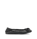 Shiny leather ballet flats
