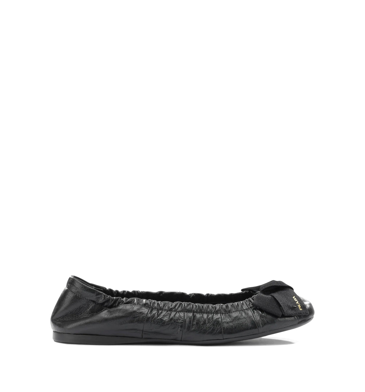 Shiny leather ballet flats