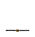 oval buckle belt in smooth leather