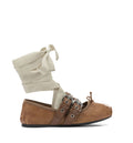 Nappa And Calf Leather Ballerinas