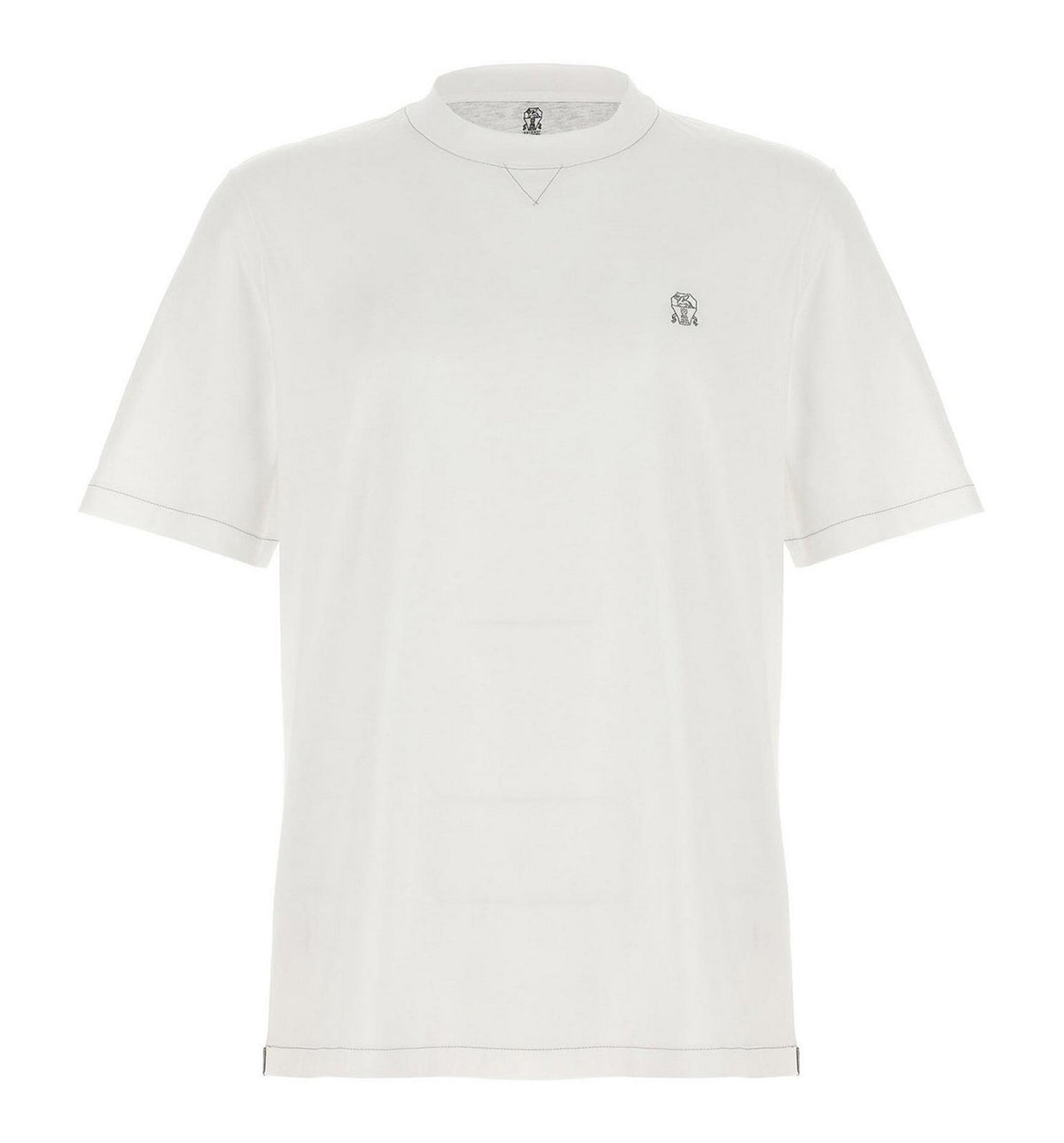 Cotton jersey crew neck T-shirt with logo