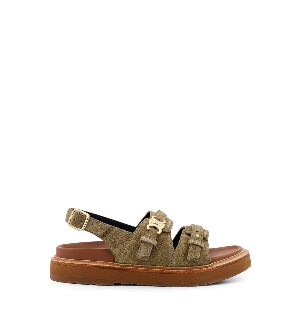 Tippi Triomphe Sandal in Suede Calfskin