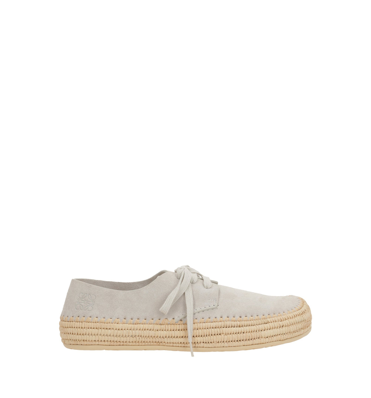 Rio Lace-Up In Suede And Raffia