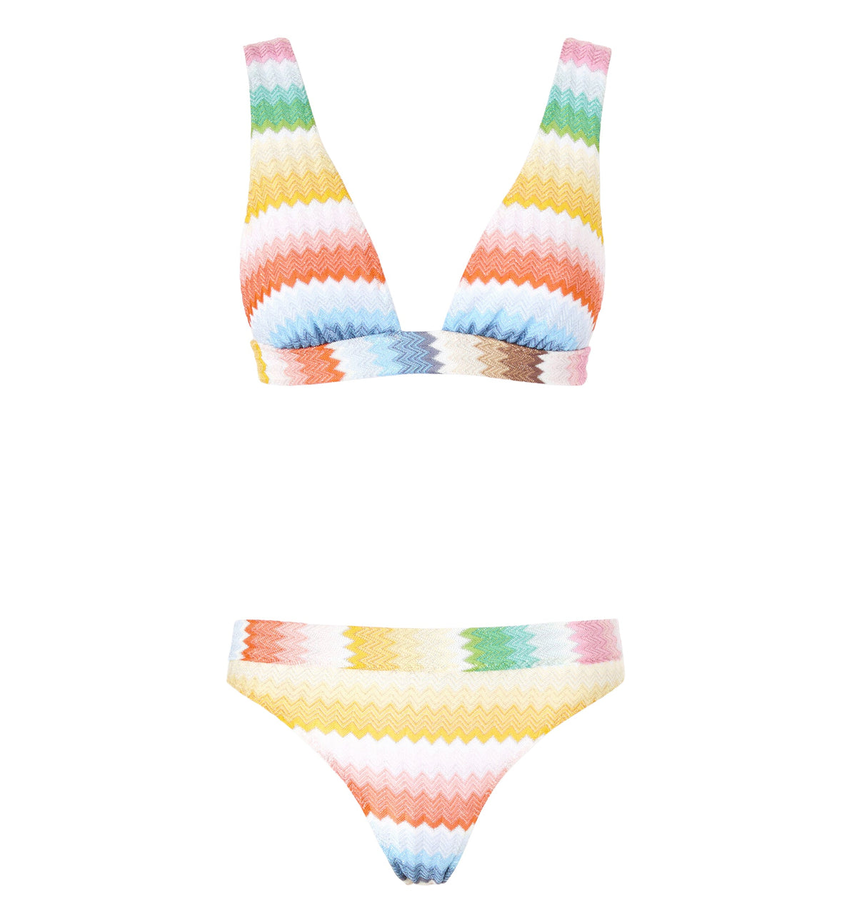 Bralette Bikini With Dégradé Zigzag Pattern