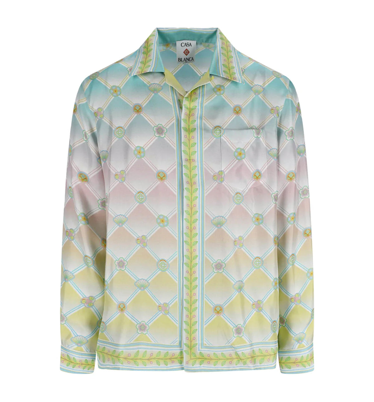 Candy Icons Cuban Collar Long Sleeve Shirt