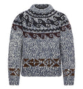 Geometric Jacquard Wool Blend Sweater