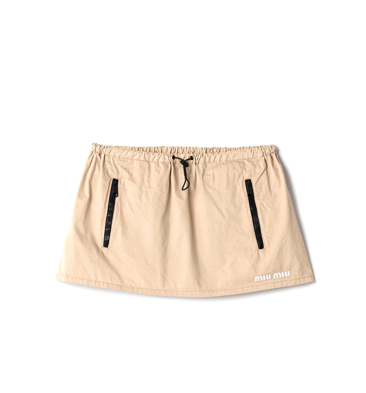 Washed gabardine miniskirt