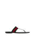 Multicolor fabric thong slippers