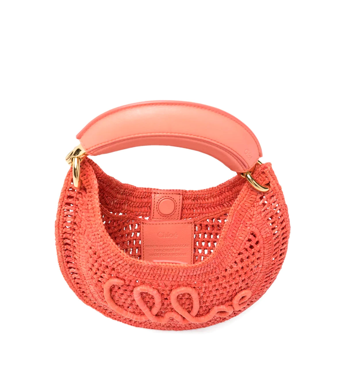 Mini Summer Banana Hobo Bag With Strap In Raffia