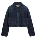 Cropped Denim Blouson Jacket