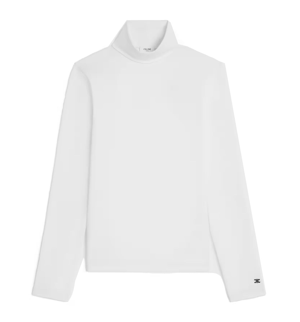 High Neck Top In Athletic Cotton Jersey