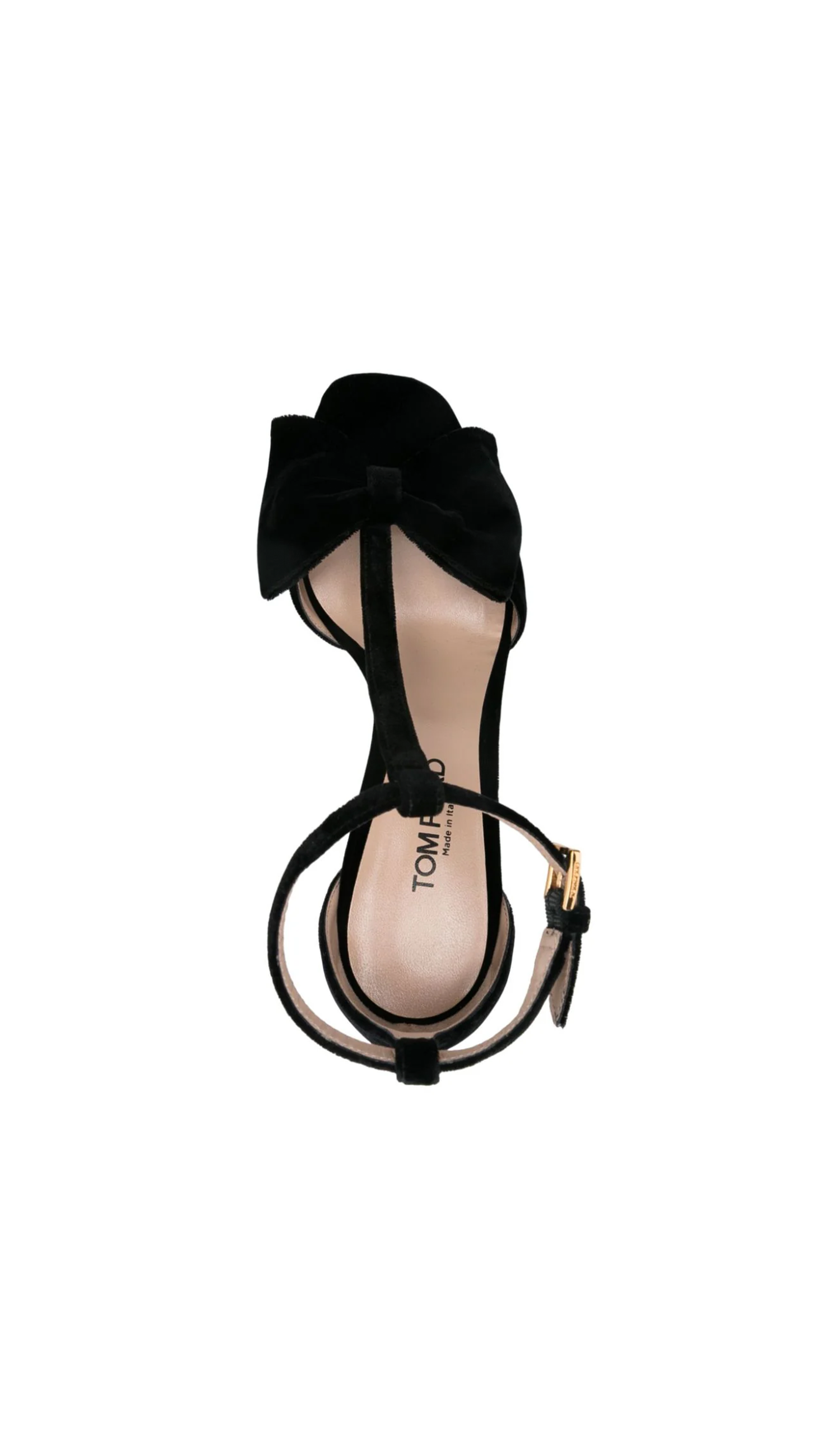 Velvet Brigitte Sandal - Black