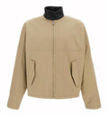 Cotton Blouson With Intrecciato Collar