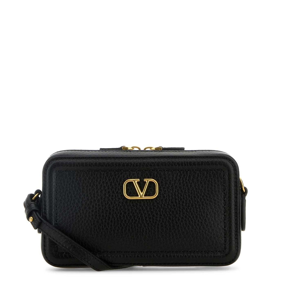 VLogo Leather Crossbody Bag