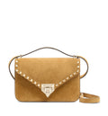 Rockstud Small Shoulder Bag In Suede